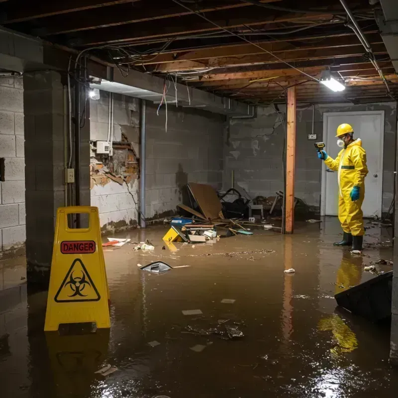 Flooded Basement Electrical Hazard in Allen County, KY Property